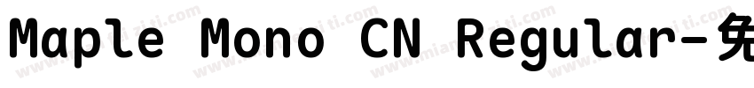 Maple Mono CN Regular字体转换